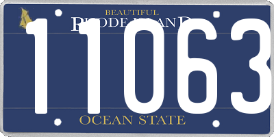 RI license plate 11063