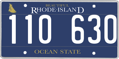 RI license plate 110630