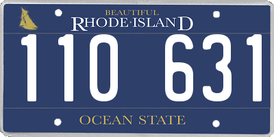 RI license plate 110631