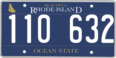 RI license plate 110632