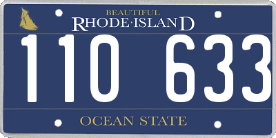 RI license plate 110633