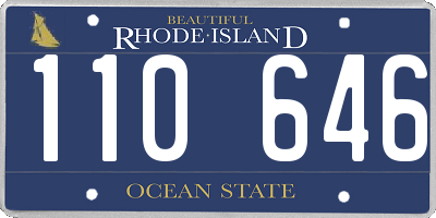 RI license plate 110646