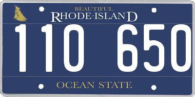 RI license plate 110650