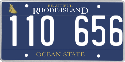 RI license plate 110656