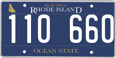 RI license plate 110660
