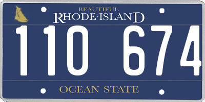RI license plate 110674