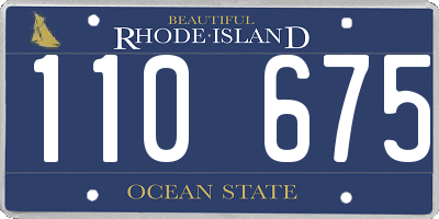 RI license plate 110675