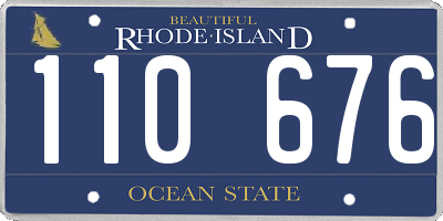 RI license plate 110676