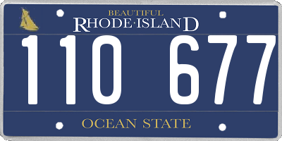 RI license plate 110677