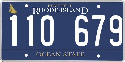 RI license plate 110679