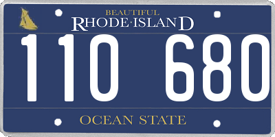 RI license plate 110680