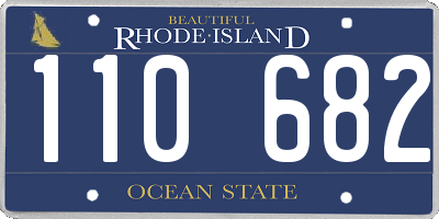 RI license plate 110682
