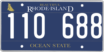 RI license plate 110688