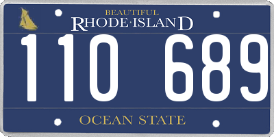 RI license plate 110689