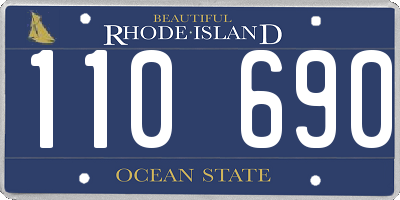 RI license plate 110690