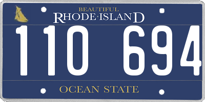 RI license plate 110694