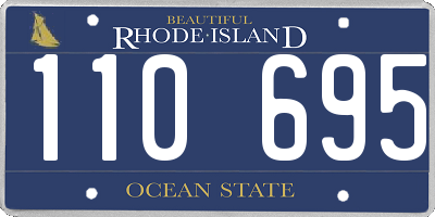 RI license plate 110695