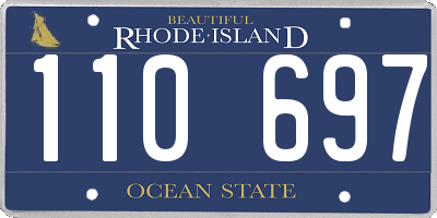RI license plate 110697