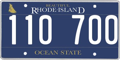 RI license plate 110700
