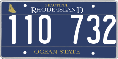 RI license plate 110732