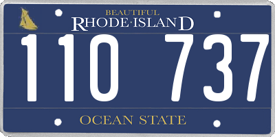RI license plate 110737