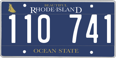 RI license plate 110741