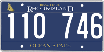 RI license plate 110746