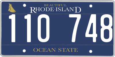 RI license plate 110748