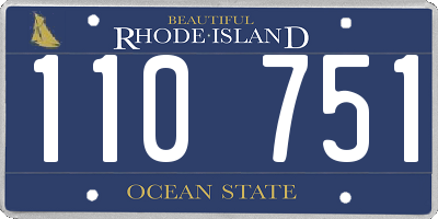 RI license plate 110751