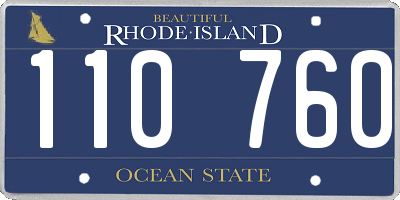 RI license plate 110760