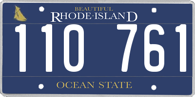 RI license plate 110761