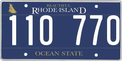 RI license plate 110770