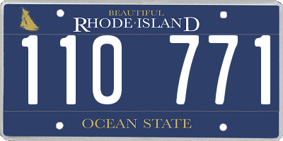RI license plate 110771