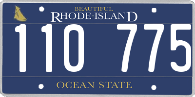 RI license plate 110775