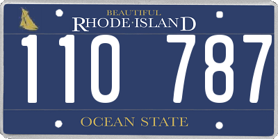 RI license plate 110787