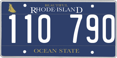 RI license plate 110790