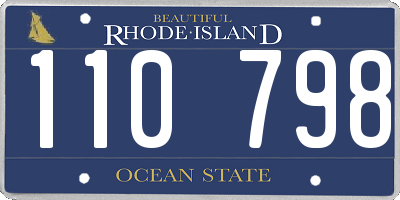 RI license plate 110798