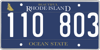 RI license plate 110803