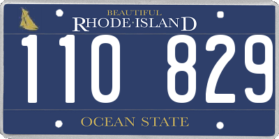 RI license plate 110829