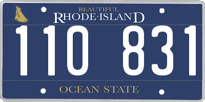 RI license plate 110831