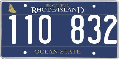 RI license plate 110832
