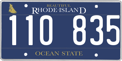 RI license plate 110835