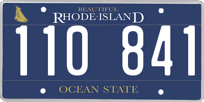 RI license plate 110841