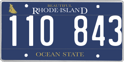 RI license plate 110843