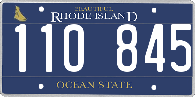 RI license plate 110845