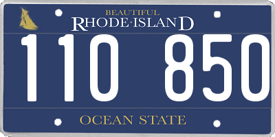 RI license plate 110850