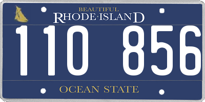 RI license plate 110856