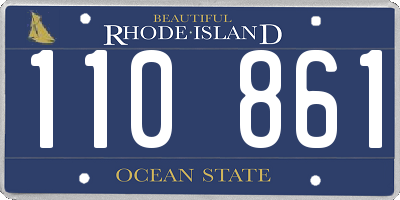 RI license plate 110861