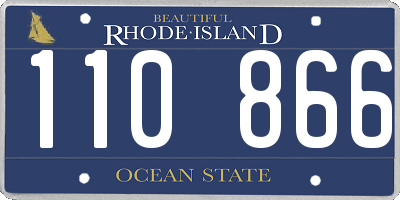 RI license plate 110866