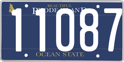 RI license plate 11087